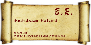 Buchsbaum Roland névjegykártya